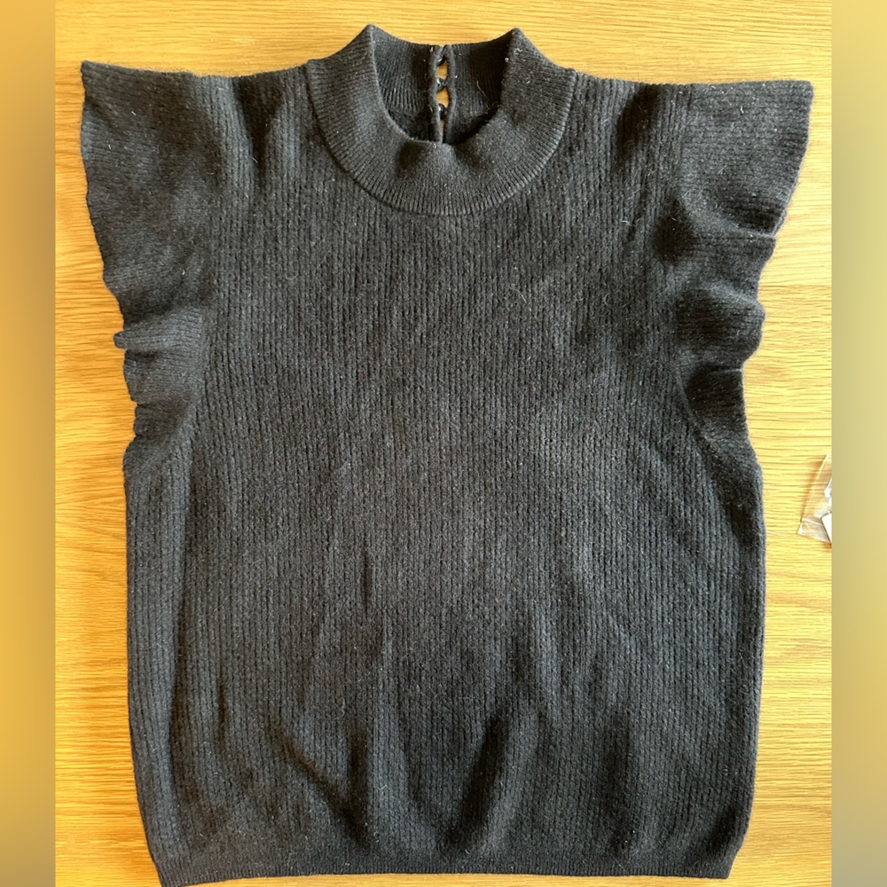 Maeve Cashmere Sweater Tank NWT Black